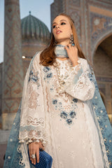 Maria.B Embroidered Luxury Lawn Suits Voyage A Luxe Unstitched 3 Piece MB15A