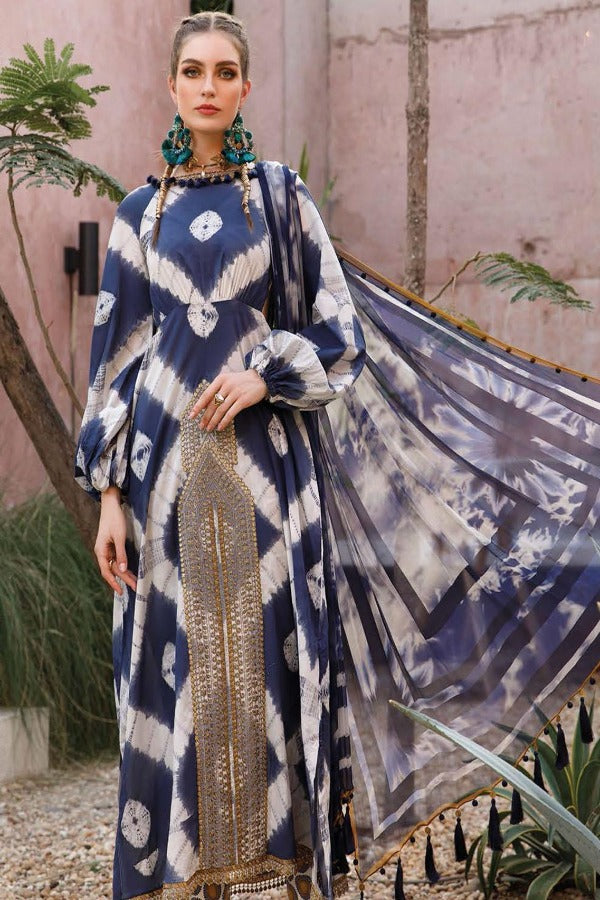 Mprints By Maria.B Printed Lawn Suits Unstitched 3 Piece MB 2A - Summer Collection