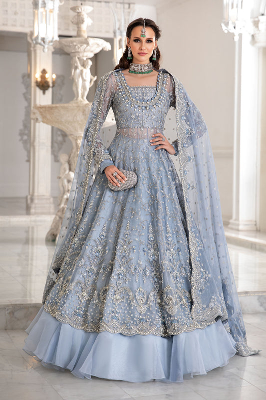 Maria.B Couture Ice Blue MC-041 3 Pieces Unstitched
